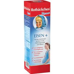 Verpackung von Rotbäckchen Mama Eisen+ mit Bild einer schwangeren Frau.