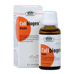 Flasche und Verpackung von "Colibiogen Kinder" Nahrungsergänzungsmittel.